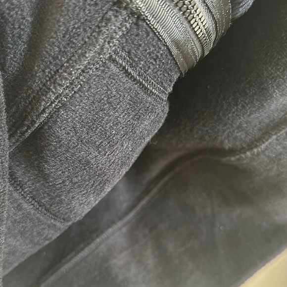 Lululemon Plush Scuba Charcoal Gray Zip-Up Hoodie - Picture 5 of 7